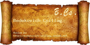 Bedekovich Csillag névjegykártya